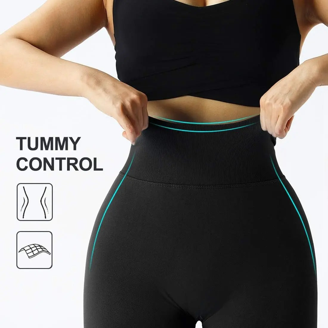 Seamless leggings – hög midja och lyftande design