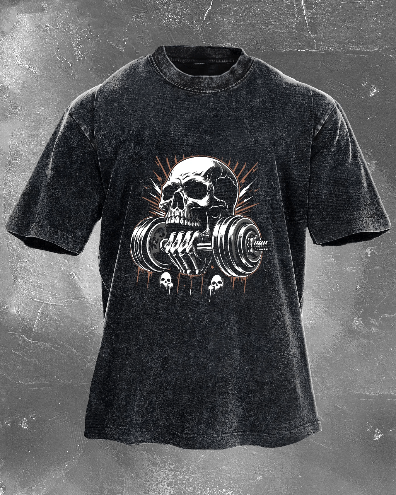 LIFTING SKULL WASHED T-SHIRT