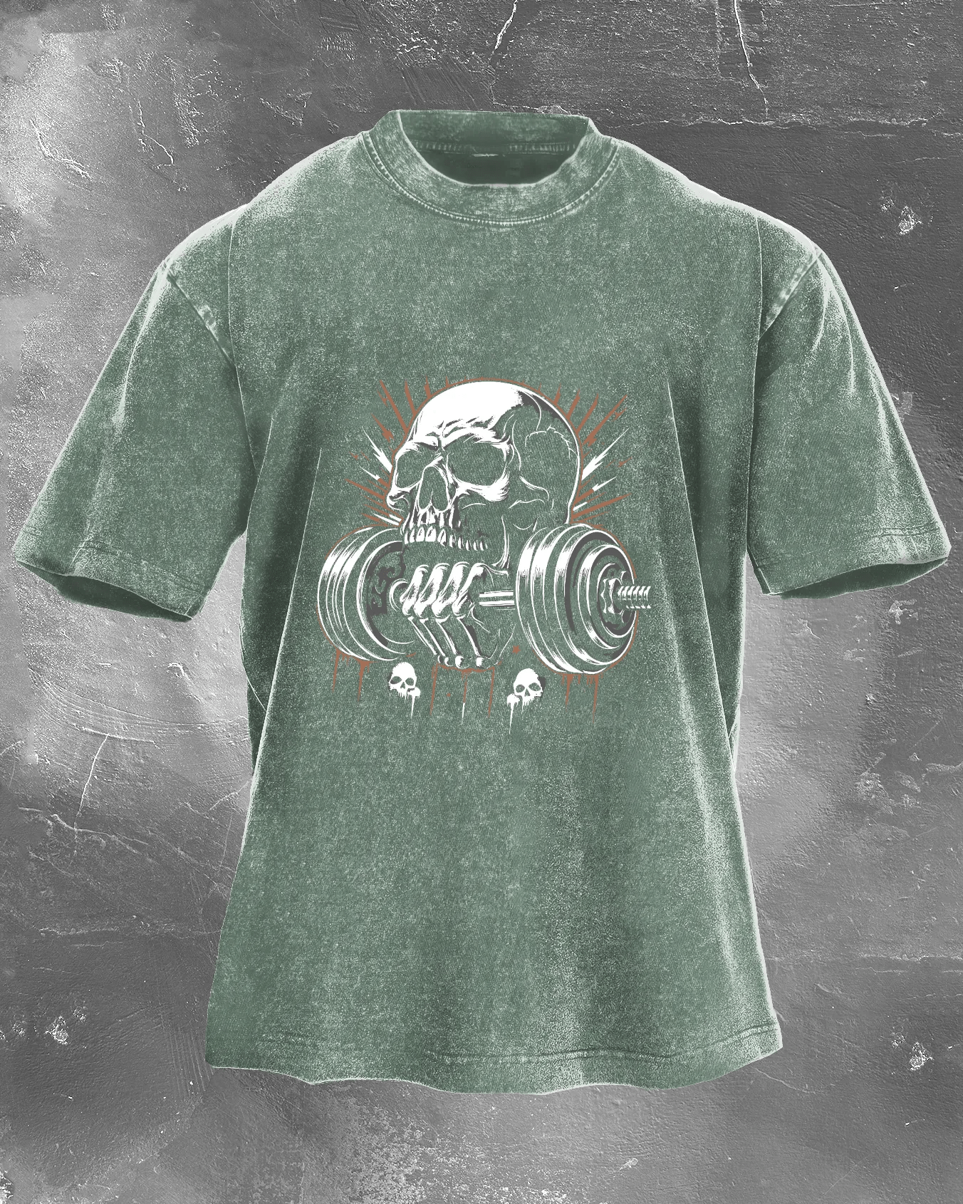 LIFTING SKULL WASHED T-SHIRT