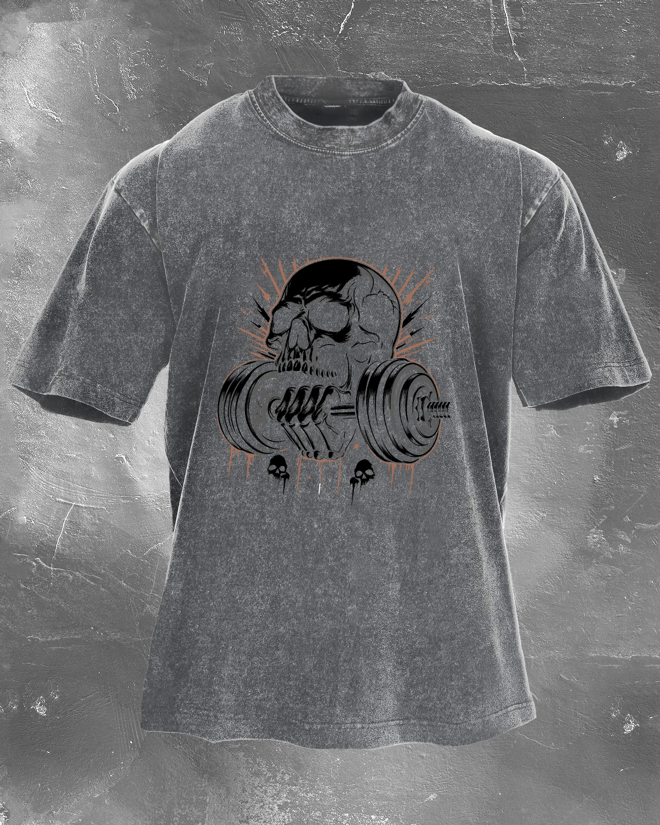 LIFTING SKULL WASHED T-SHIRT