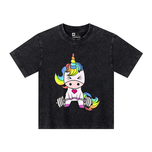 Lifting Unicorn Barn T-shirt